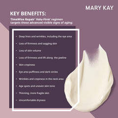 Mary Kay TimeWise Repair Volu-Firm Crème Yeux, ridules atténuées et regard plus frais.