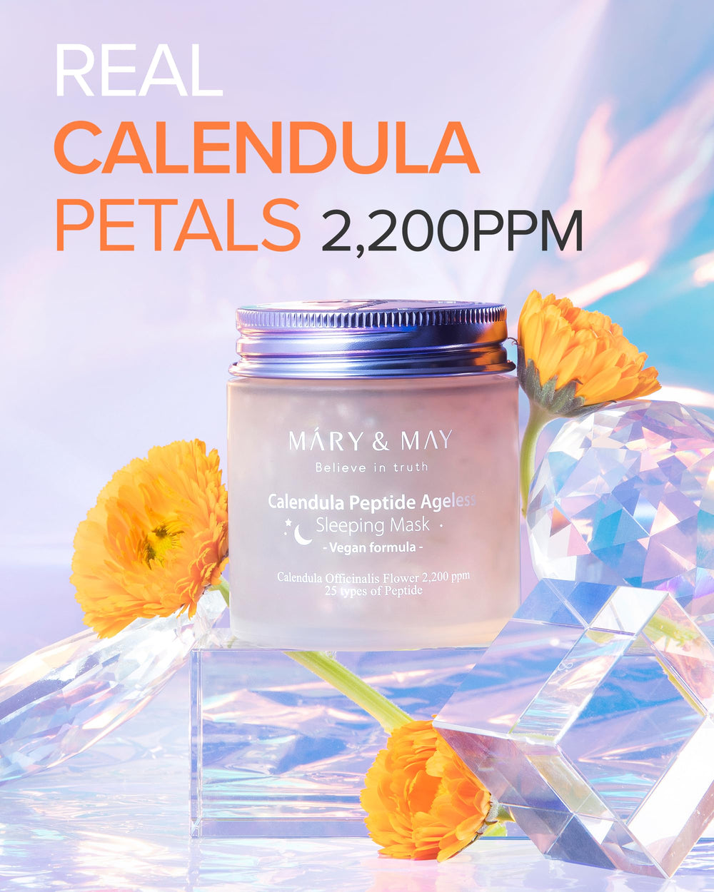 Hydratation intense Mary&May, soin nocturne apaise les tiraillements.