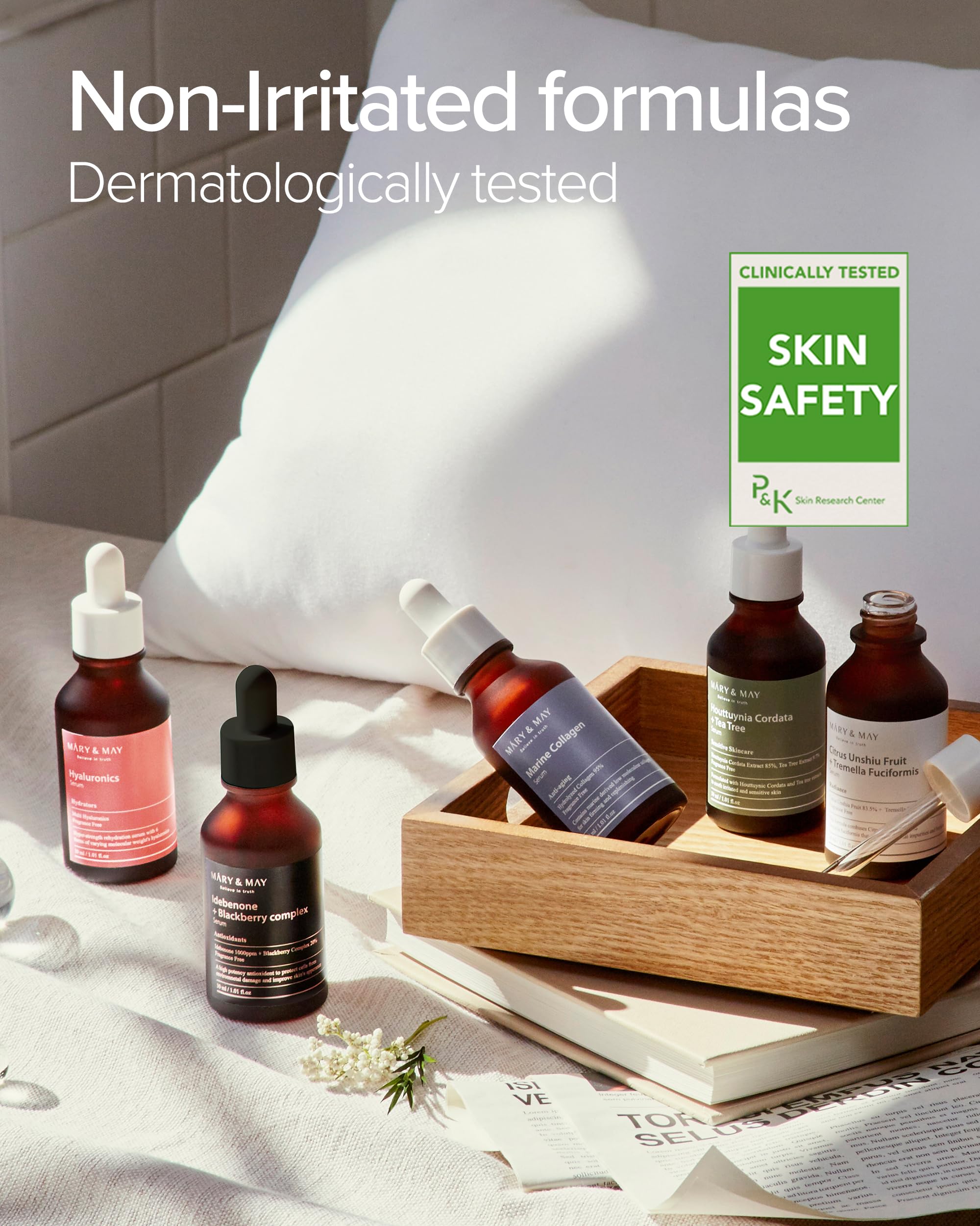 Conseils d’utilisation Mary&May, routine du soir avec massage ascendant