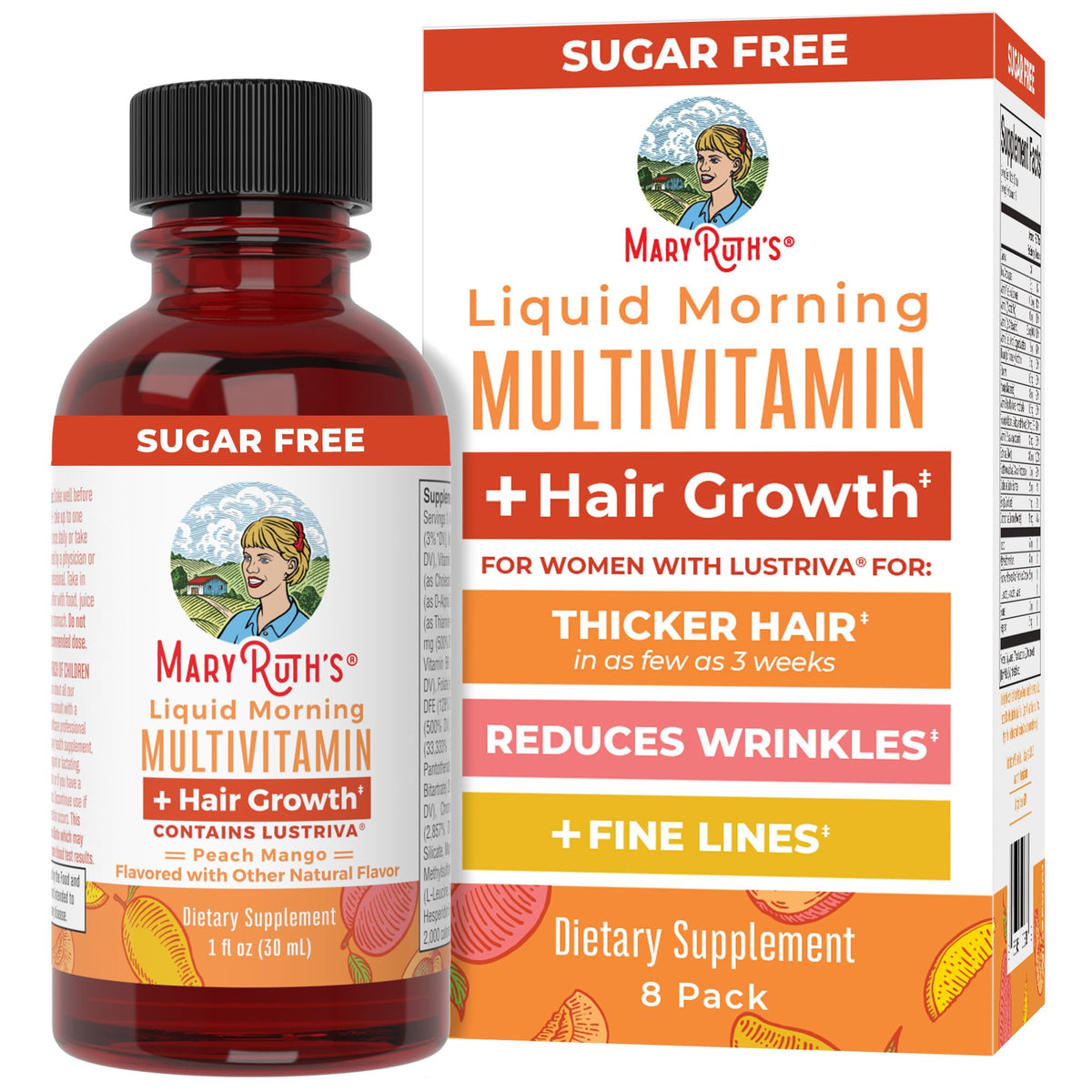 MaryRuth's multivitamine liquide pack voyage pratique à emporter partout