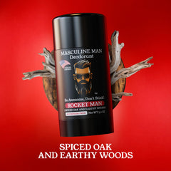 MASCULINE MAN déodorant sans aluminium, formule naturelle respectueuse de la peau.