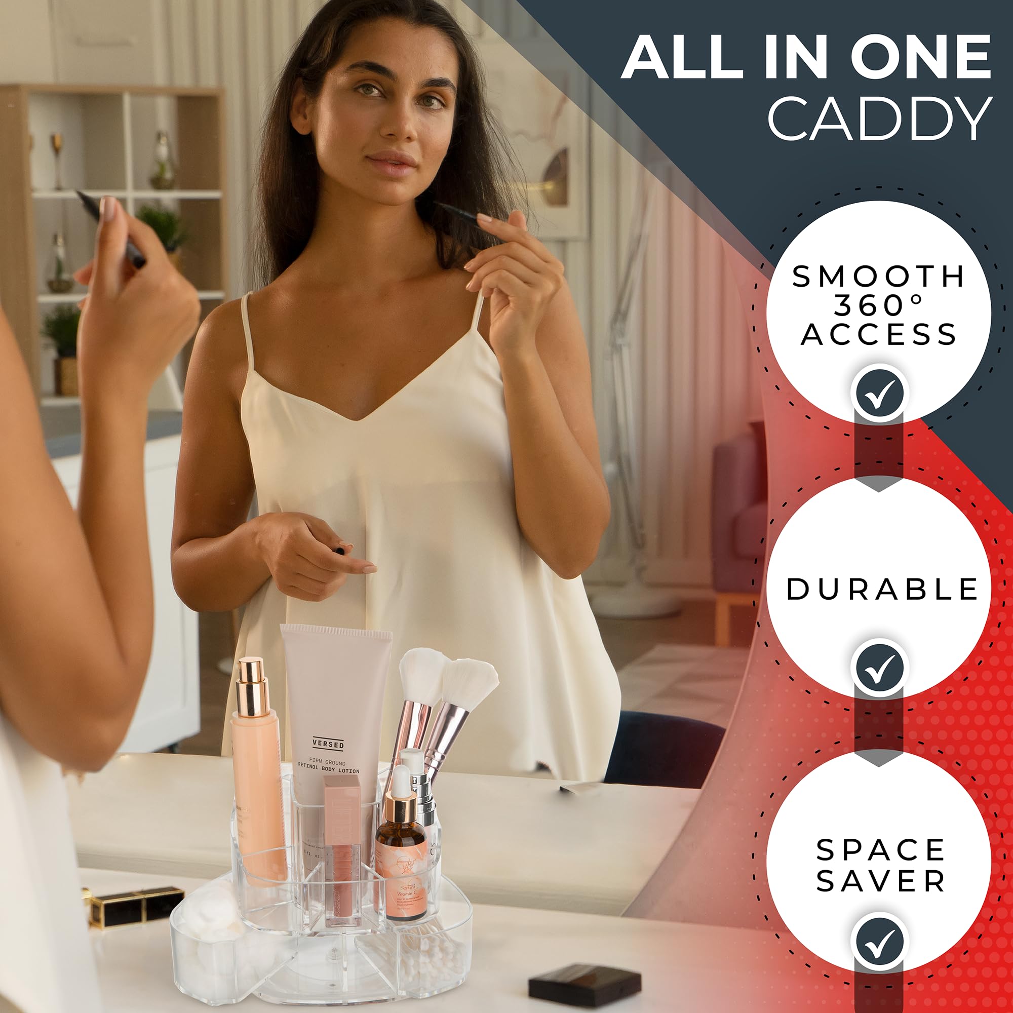 Masirs utile sur vanité ou salle de bains pour gagner de l'espace