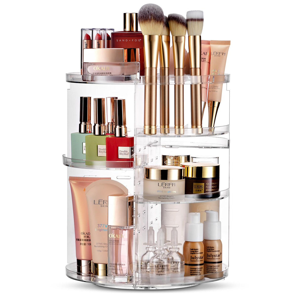 Masirs Organisateur Maquillage 360 Rotation pour un accès rapide et organisé.