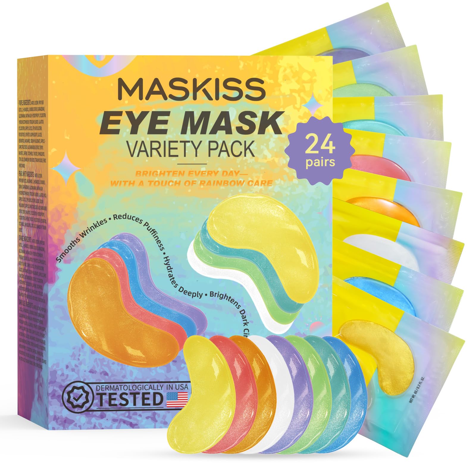 Patchs sous les yeux Maskiss ensemble 8 couleurs pour revitaliser le regard.