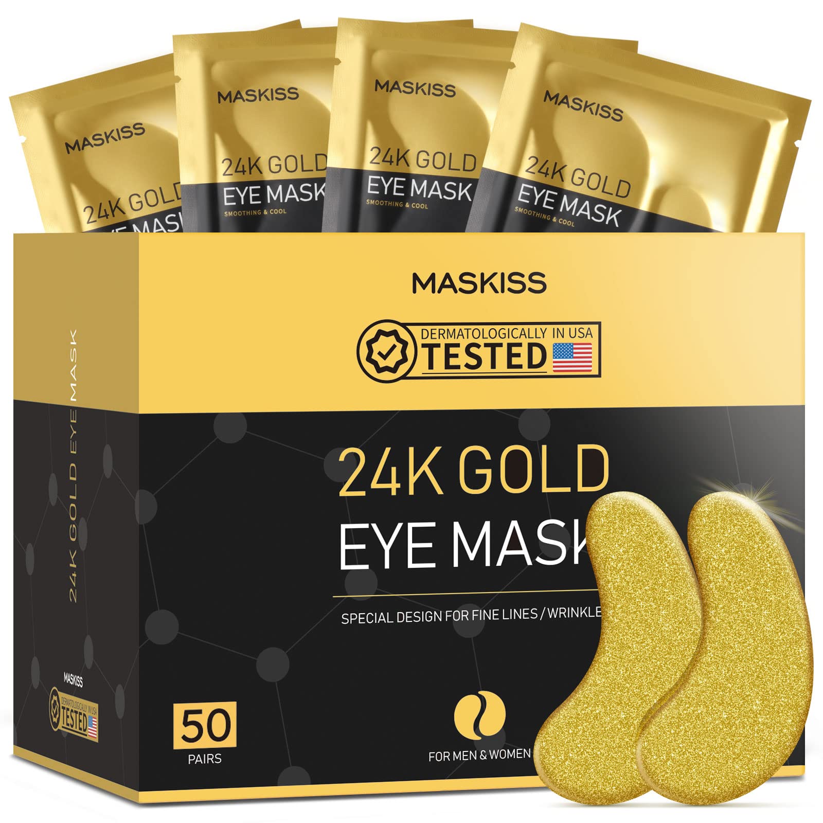 Patchs yeux Maskiss Or 24k: hydratation et éclat sous les yeux