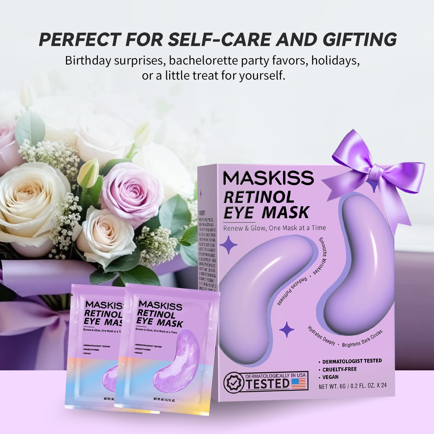 Emballage individuel Maskiss, pratique à emporter et à offrir.