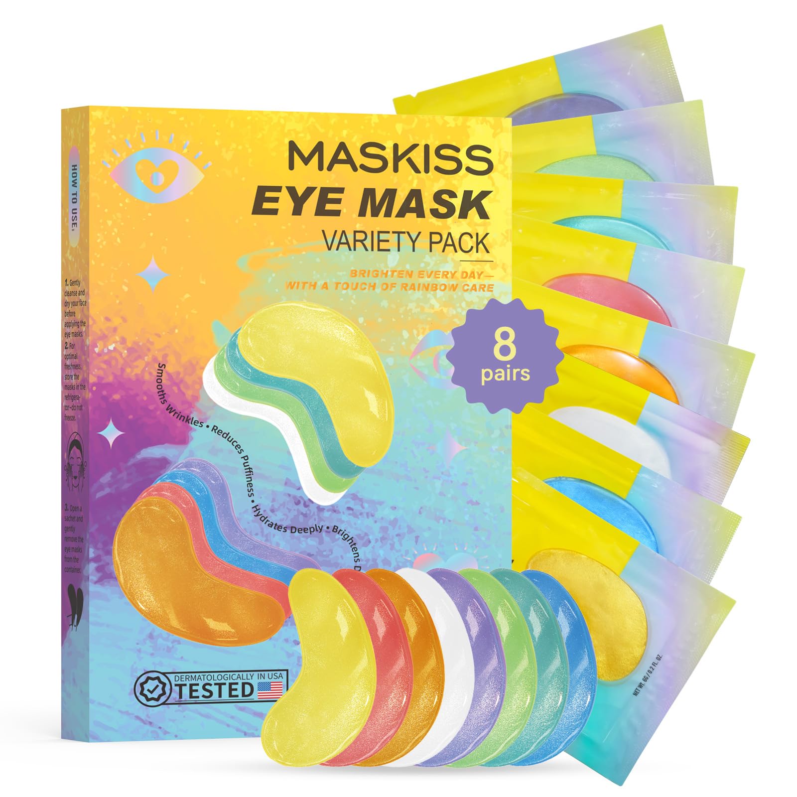 Patchs yeux Maskiss en hydrogel, huit couleurs pour cibler le regard