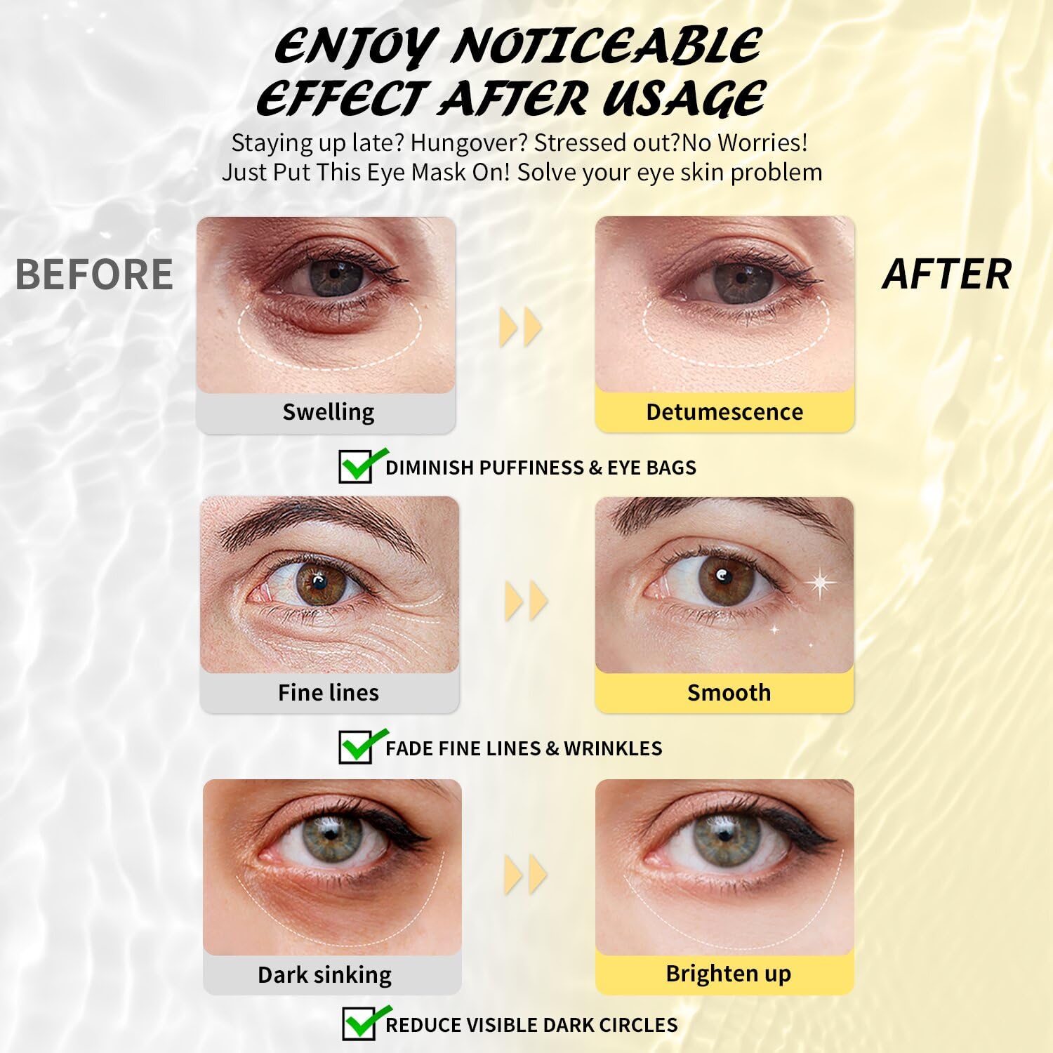 Maskiss sous-yeux hyaluronique hydrate et lisse les ridules