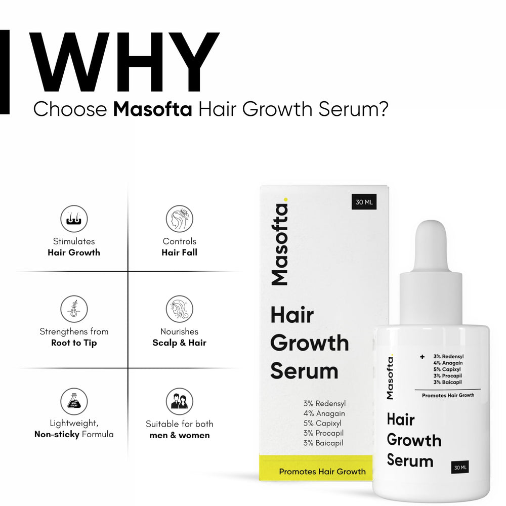 Utilisation quotidienne du sérum Masofta pour nourrir et soutenir la chevelure.