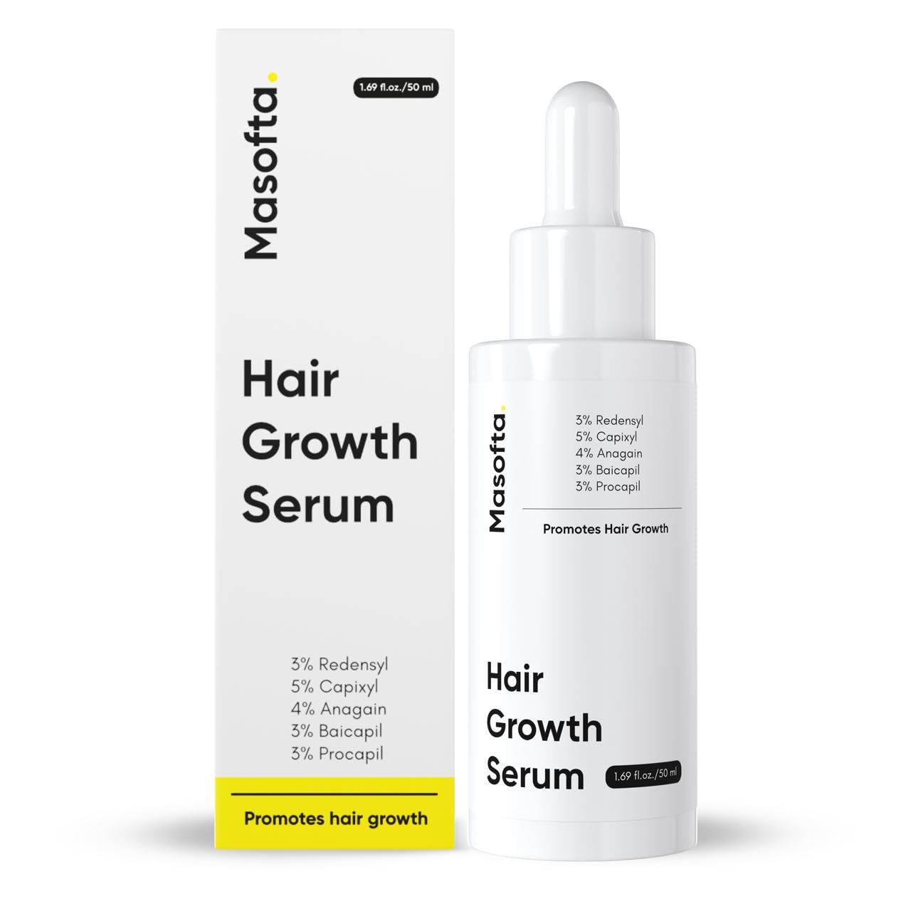 Masofta Sérum Cheveux Croissance – flacon prêt à l’emploi pour nourrir le cuir chevelu.