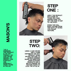 Mason’s Pomade Finition légère – résultat non collant.