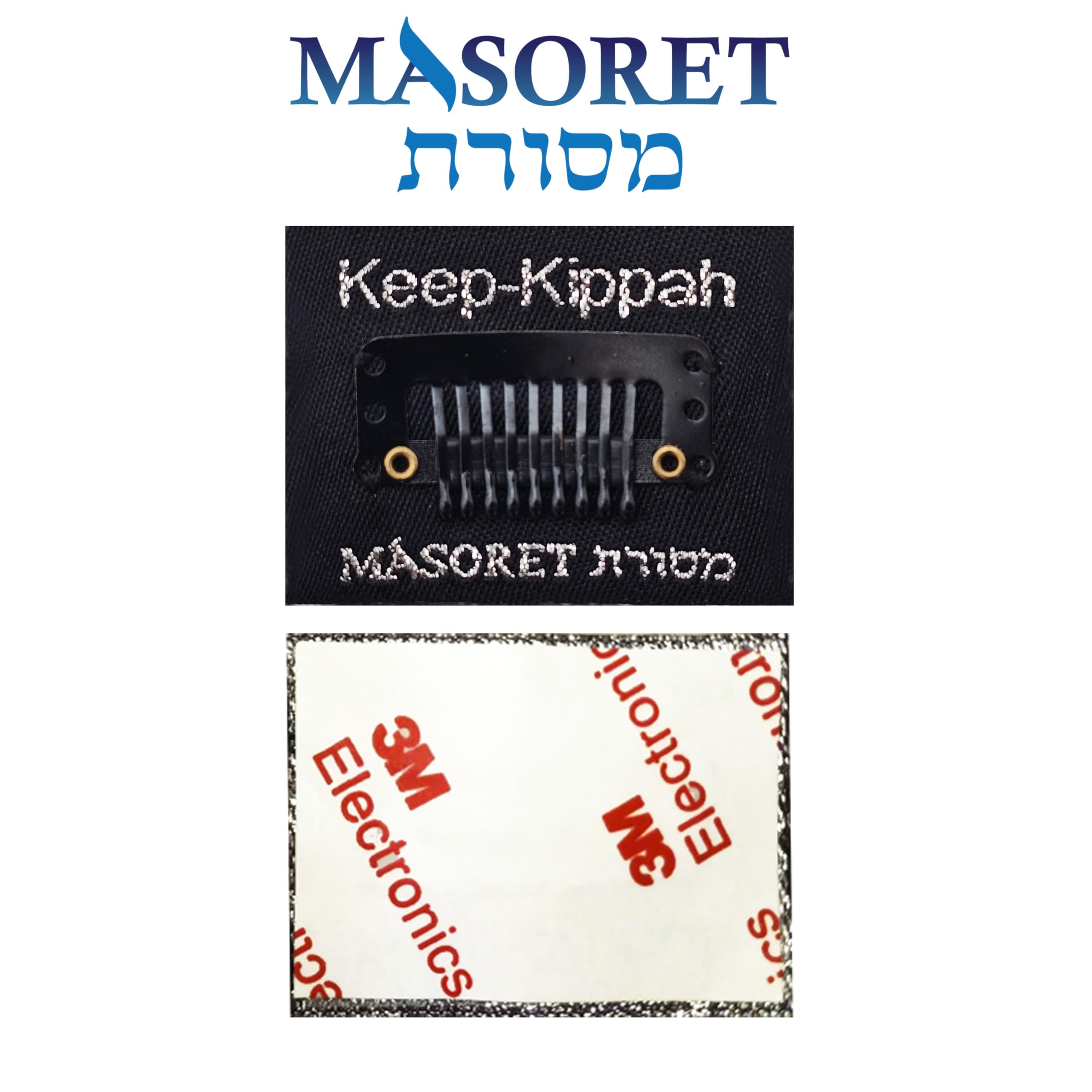 Masoret adhésifs 3M renforcés pour une tenue sûre de la kippah
