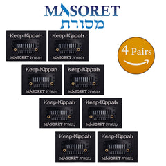 Masoret clips noirs avec peigne: fixation discrète et durable pour kippa