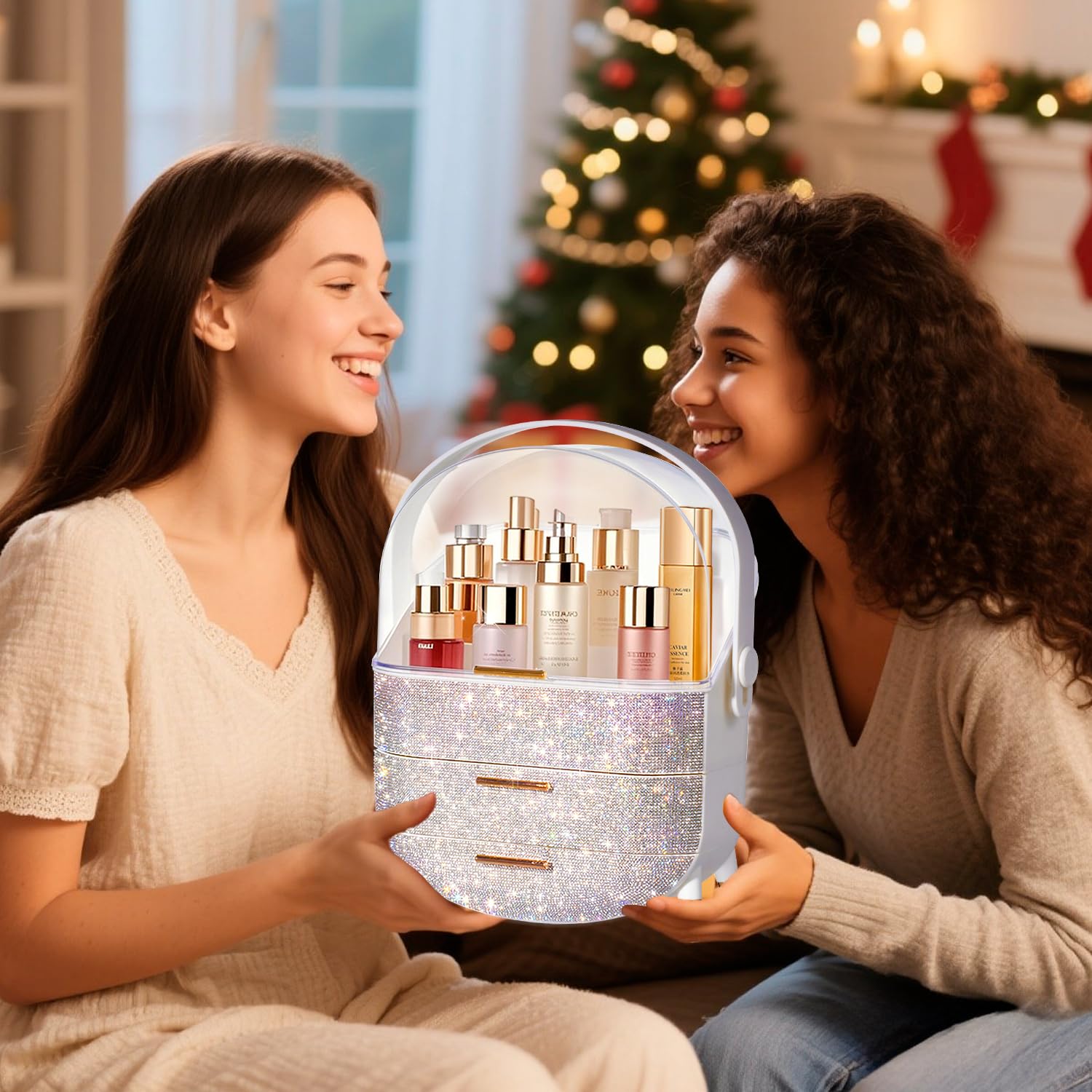 MASSY Rangement pratique pour pinceaux, rouges à lèvres et bijoux sur vanity