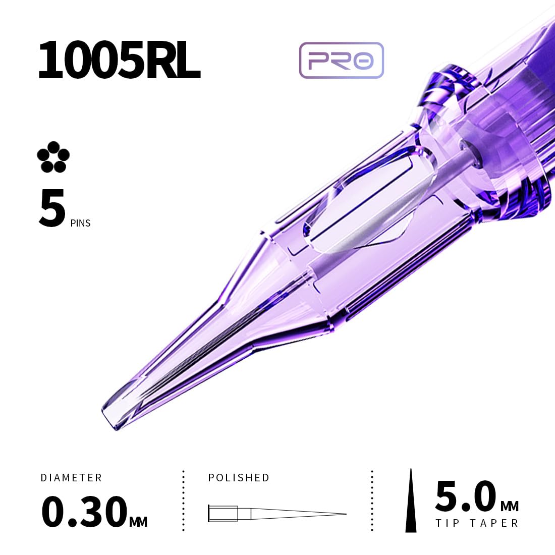 Aiguille bugpin #10 Mast Pro, précision fine pour contours nets.