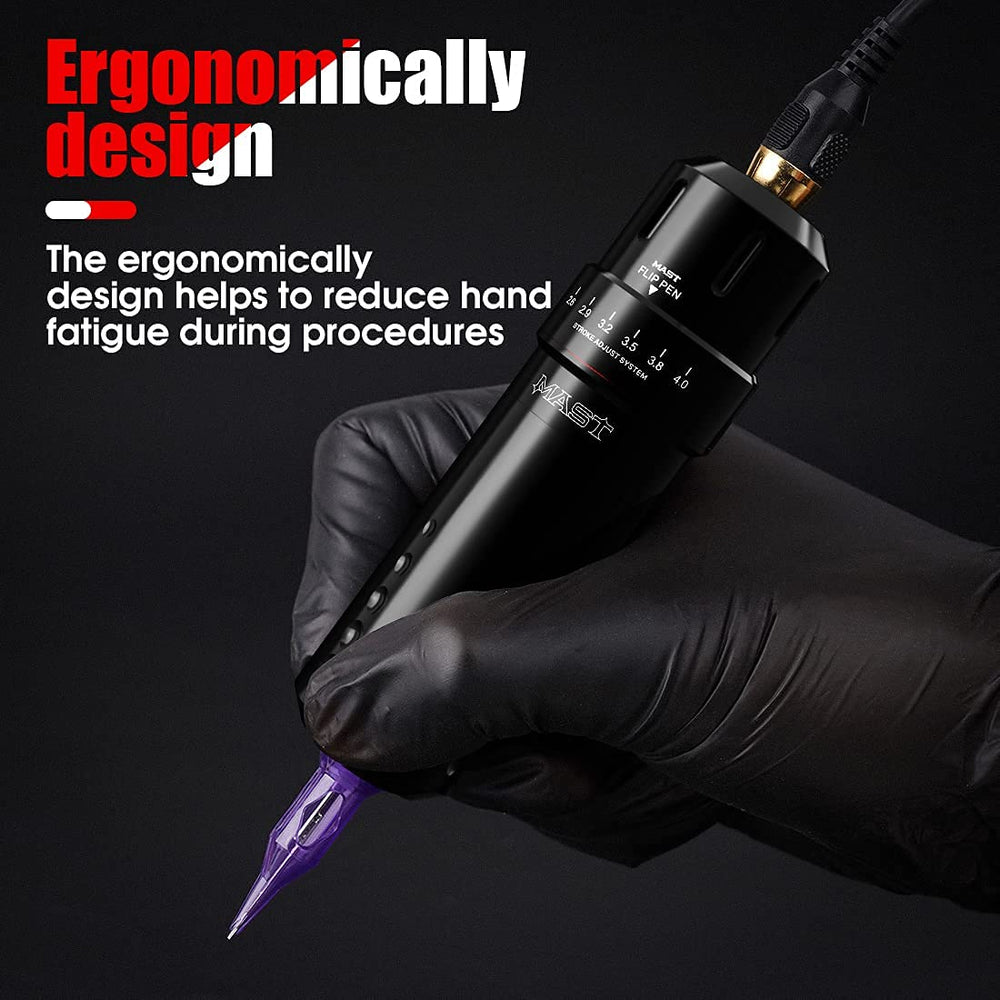 Aiguilles professionnelles Mast Tattoo Flip incluses pour précision du tracé