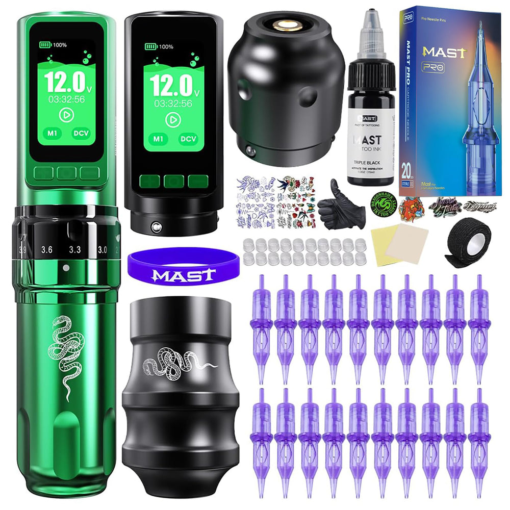 Mast Tattoo Gun Pen avec moteur Mcore-C3 pour une performance fluide et précise.