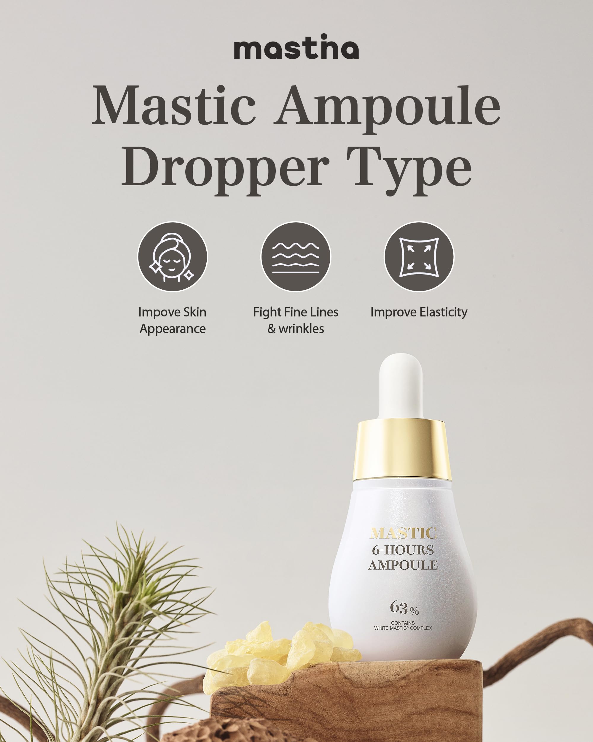 Mastina Mastic Ampoule – complexe blanc 63% pour un éclat naturel.