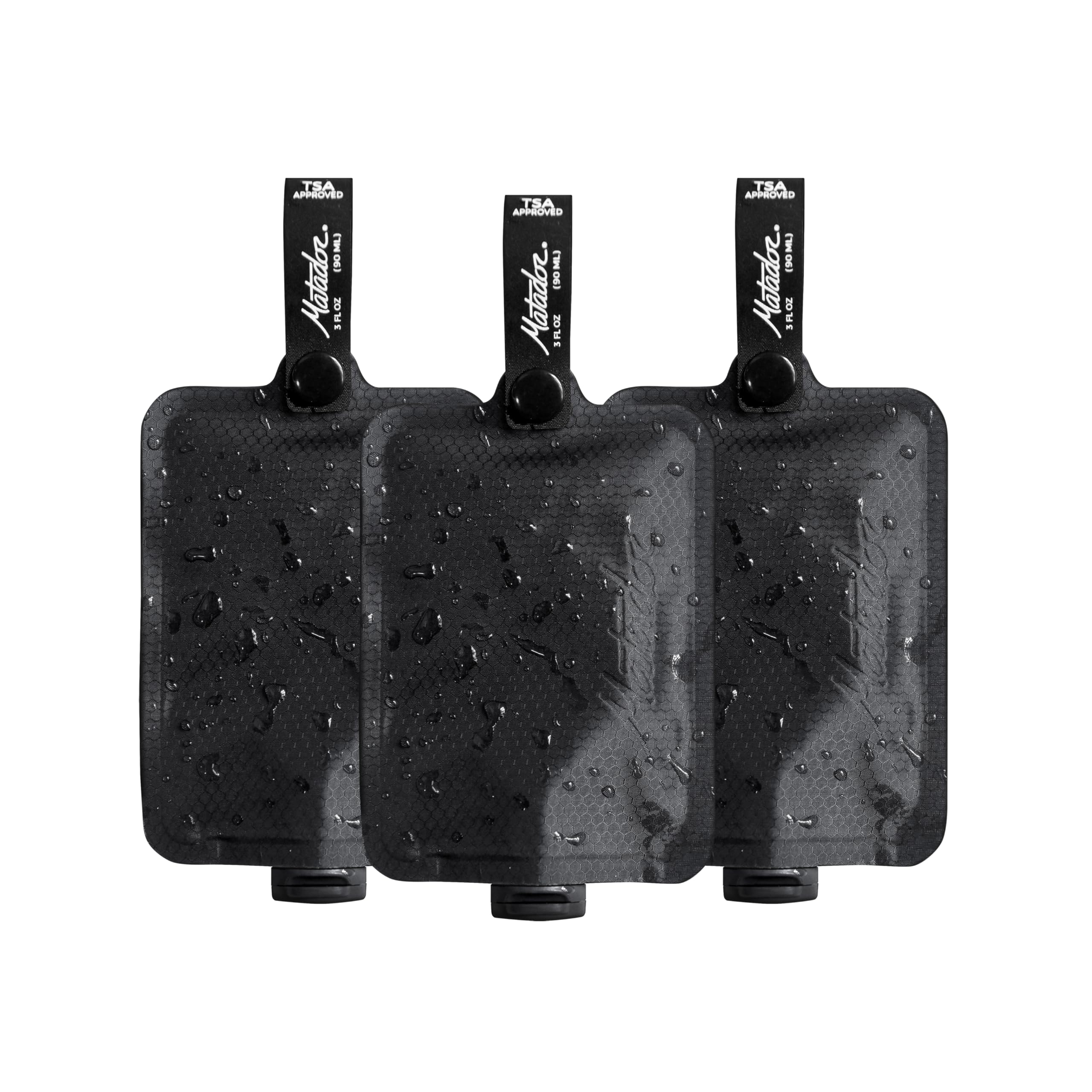 Bouteilles Matador de toilette 3 oz avec pack pratique pour les voyages