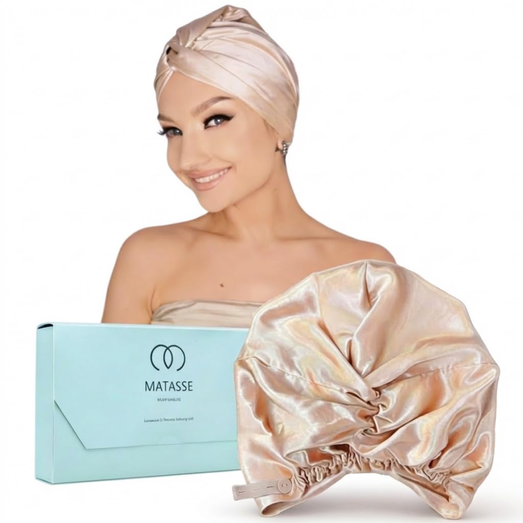 MATASSE Silk your life bonnet-cheveux-dodo-22momme protège les cheveux pendant le sommeil.