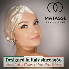 MATASSE Silk your life bonnet-elastique-premium reste en place toute la nuit.