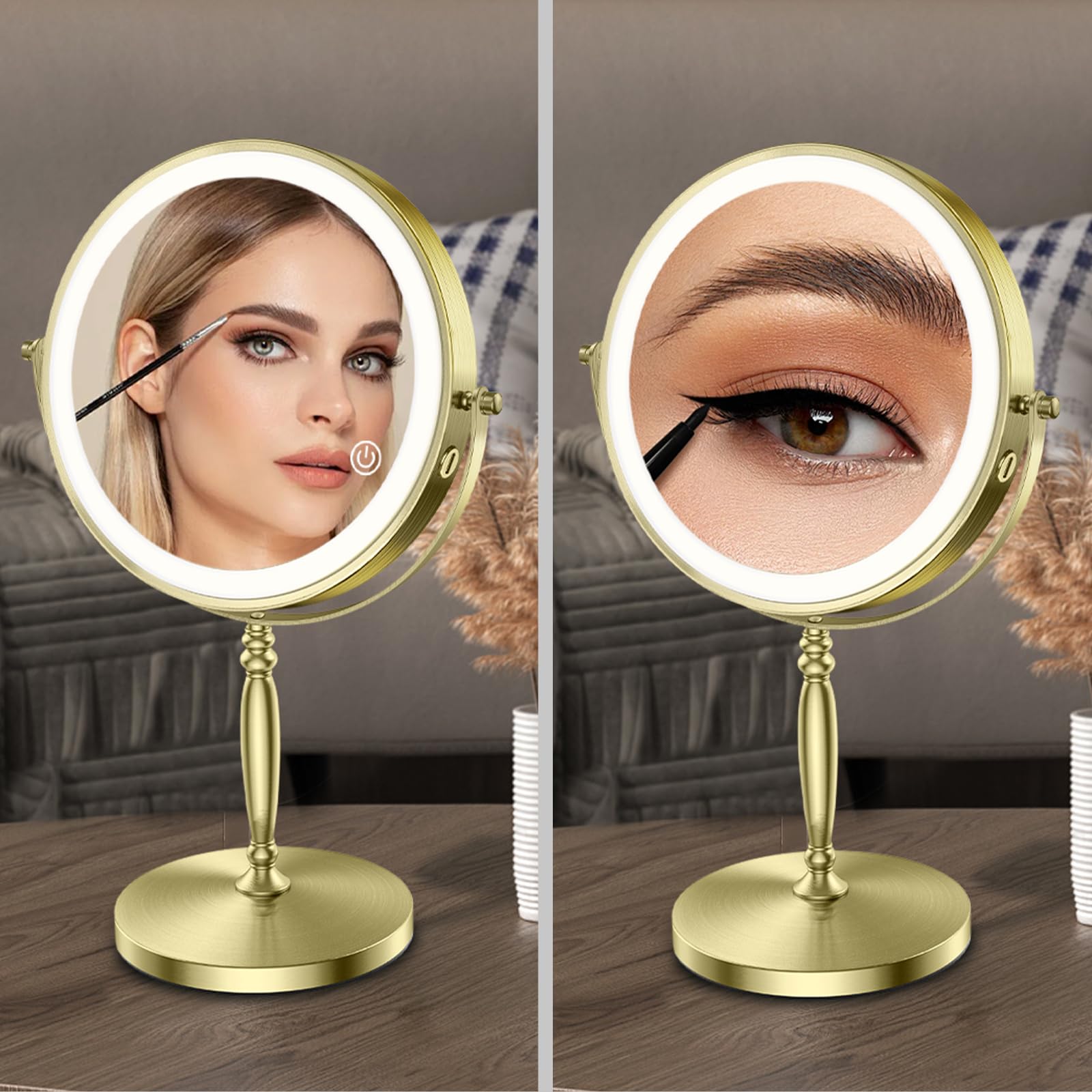 Matekxy miroir portable et élégant sur bureau ou voyage.