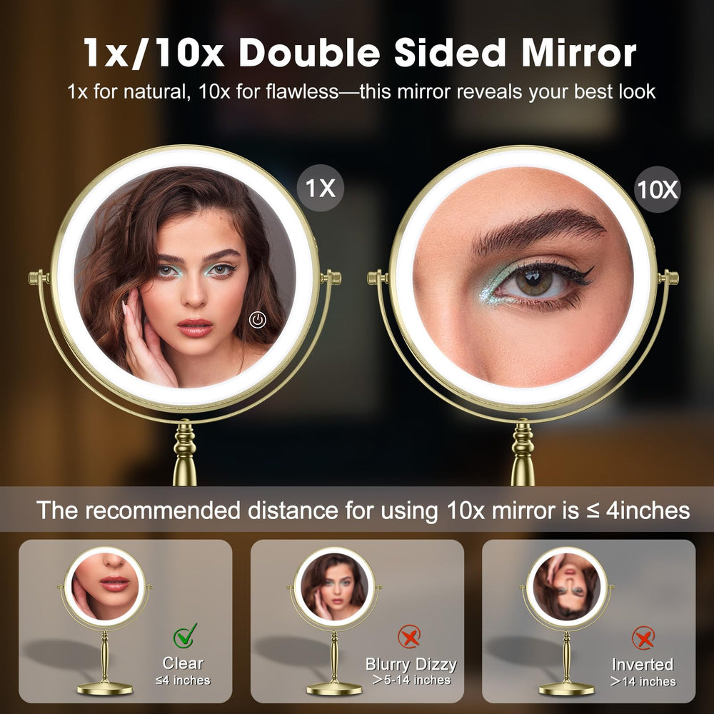 Matekxy miroir 10x pour détails précis autour des sourcils et cils.