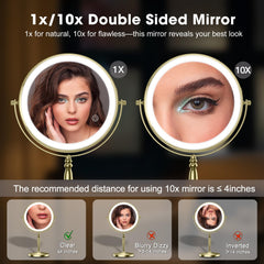 Matekxy miroir 10x pour détails précis autour des sourcils et cils.