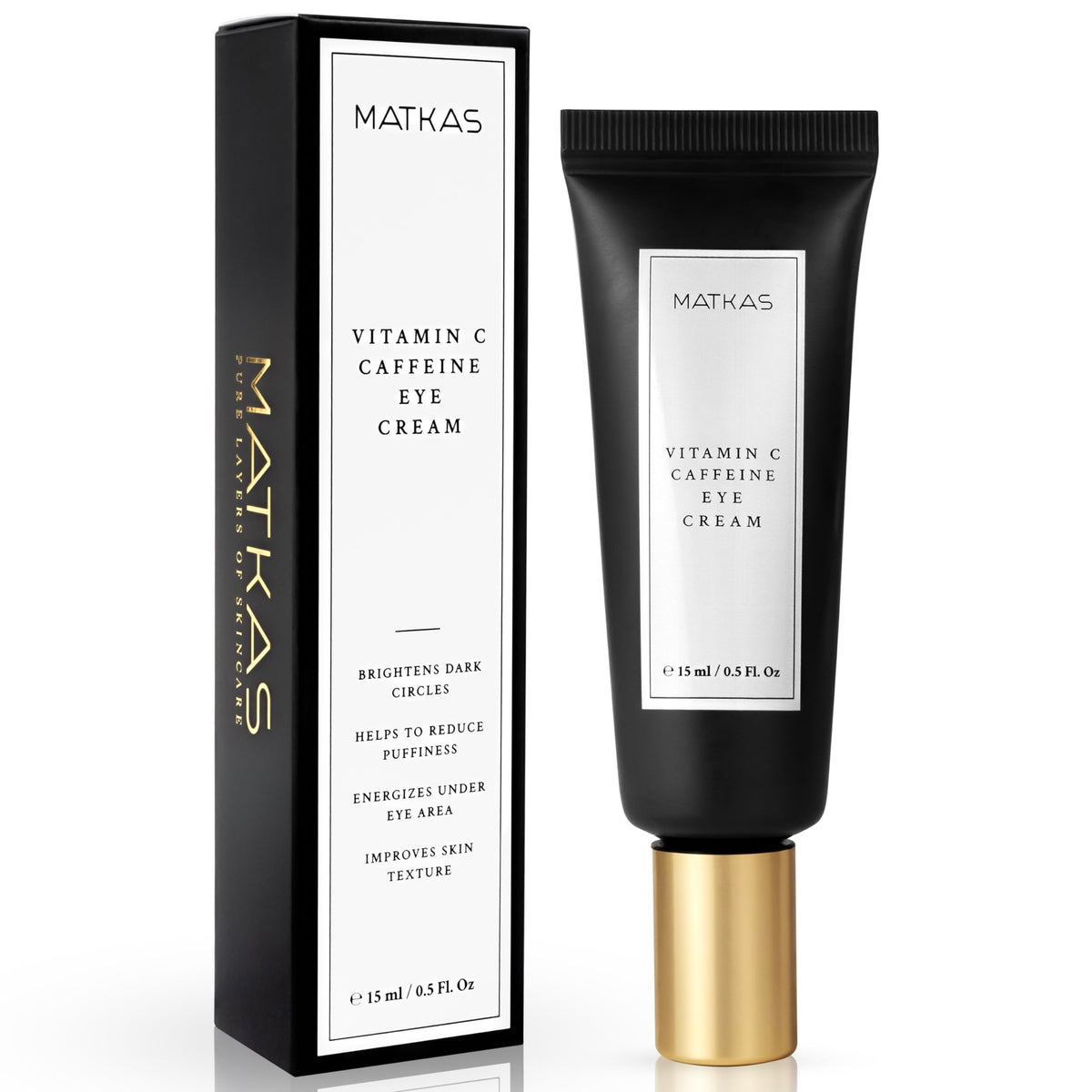 MATKAS crème yeux vitamine C – bouteille lumineuse, hydratation du contour.