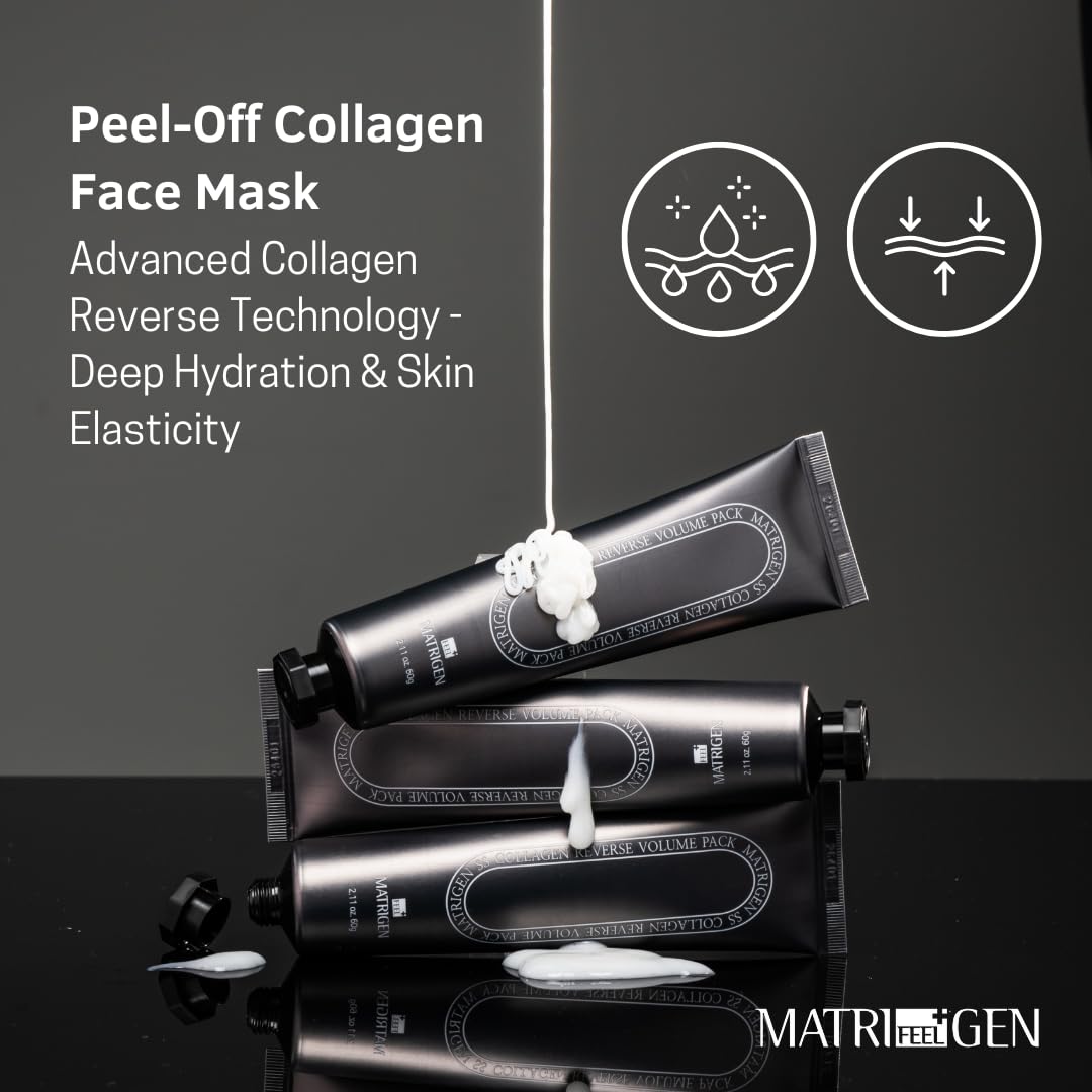 MATRIFEELGEN SS Collagen et Exosomes – revitalisation du visage après l’application du masque.