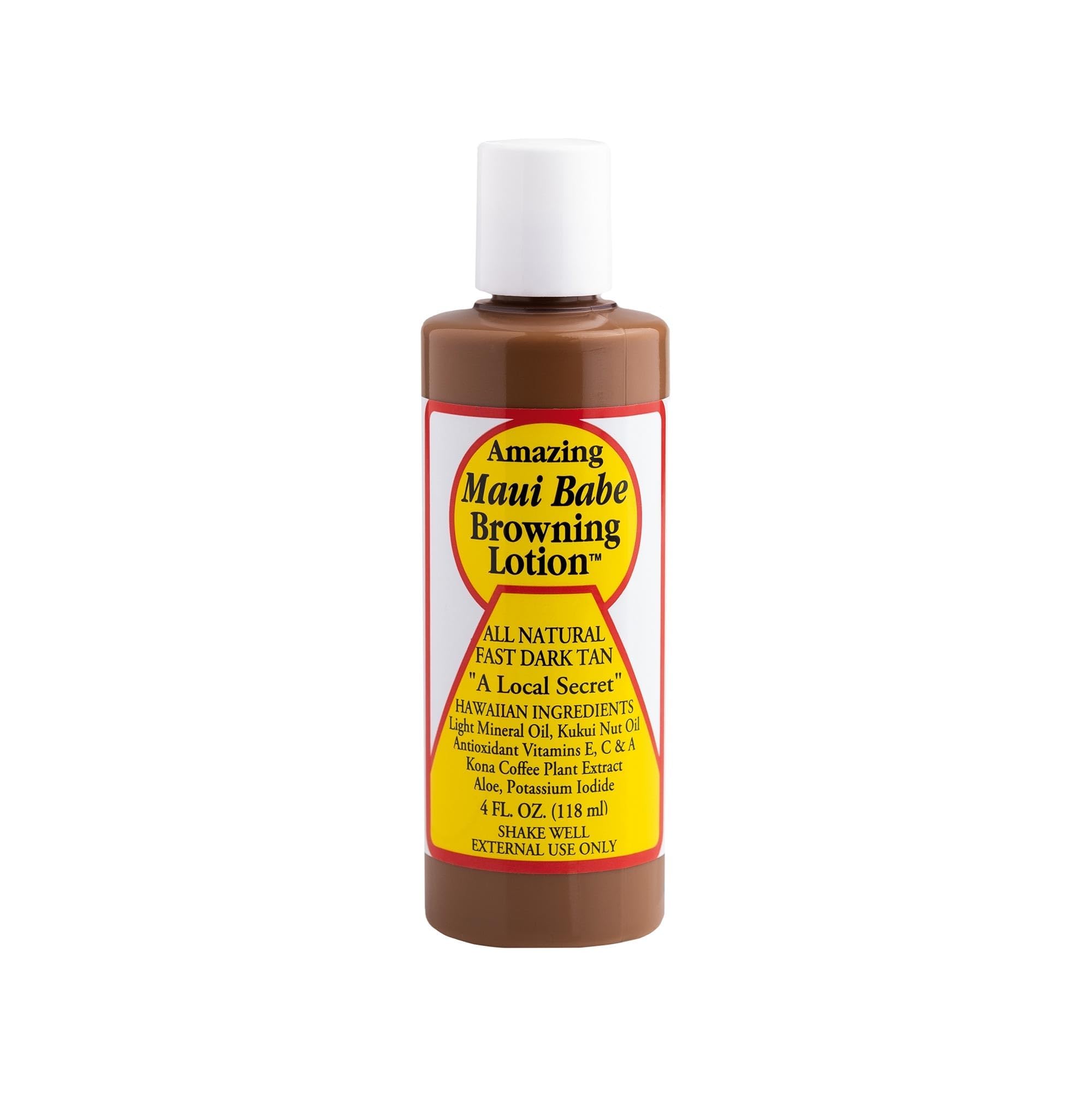 Maui Babe Browning Lotion, bronzage rapide et naturel en bouteille.