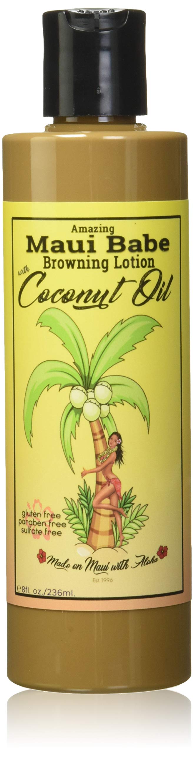 Maui Babe Browning Lotion à l’huile de coco, bronzage naturel et hydratation.