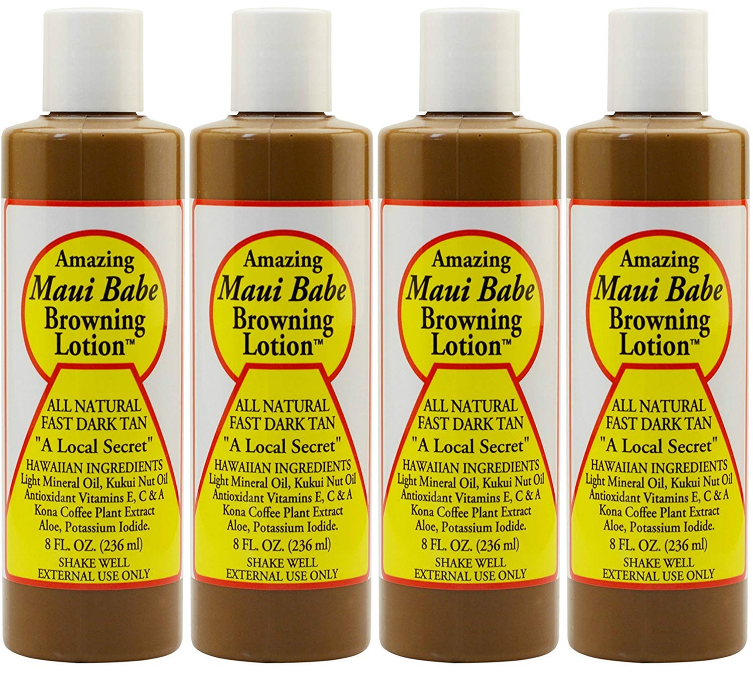 Maui Babe Browning Lotion, bouteille de 8 onces, favorise un bronzage naturel