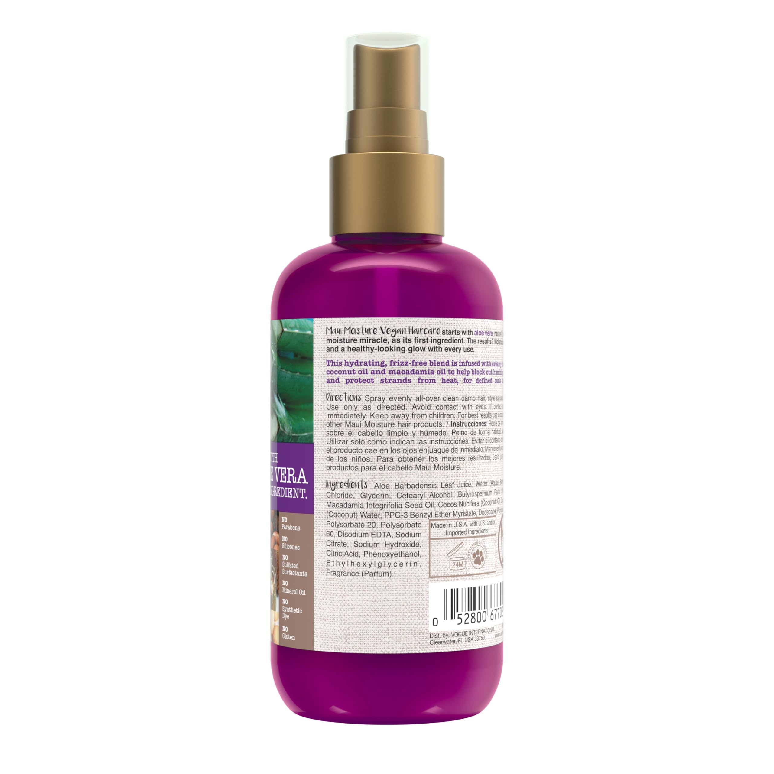 Maui Moisture, utilisation avec d'autres soins curl pour résultats optimaux.