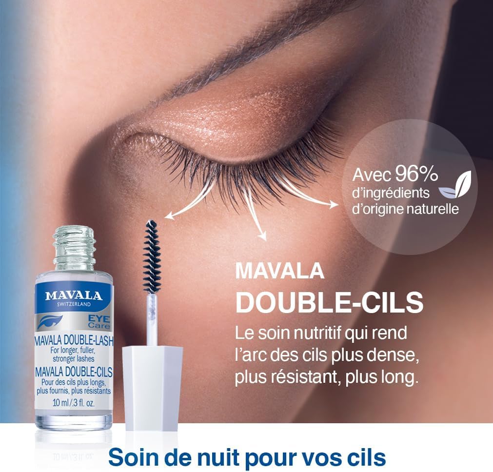Cils plus longs grâce à Mavala Double Lash.