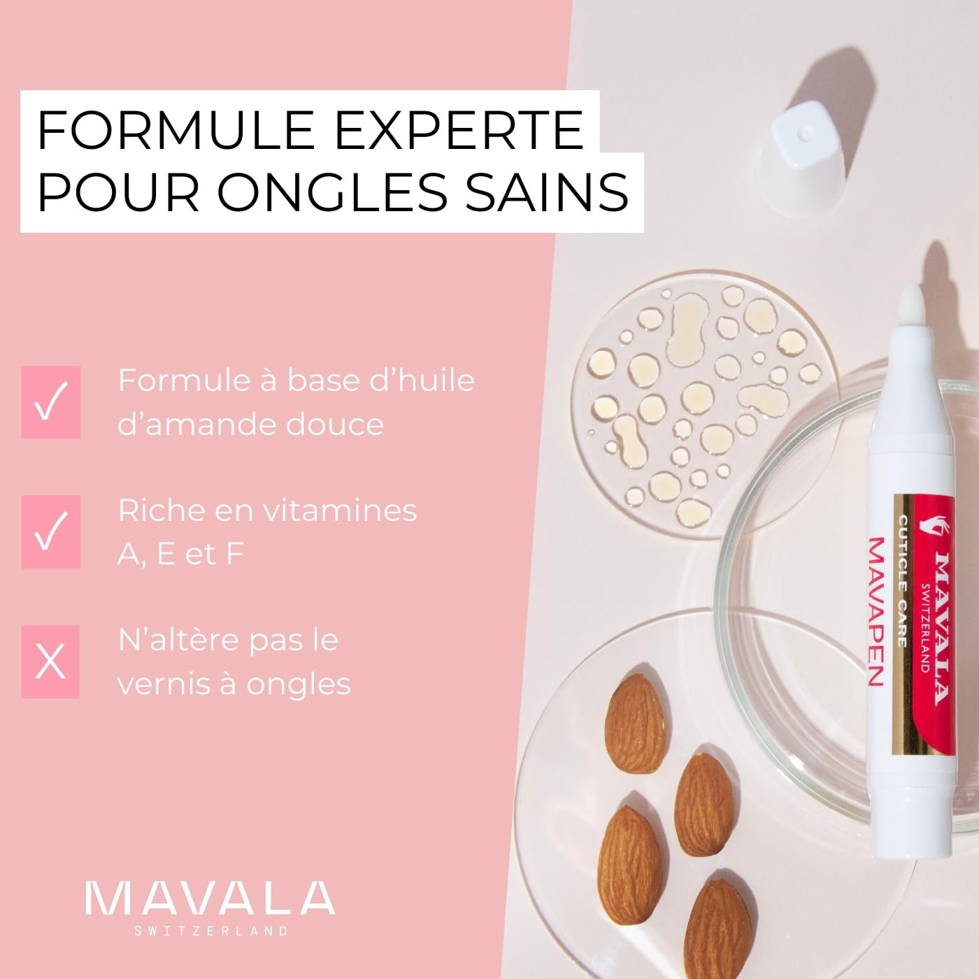 Mavala Mavapen soin ciblé cuticules sèches et amélioration de l’aspect des ongles.