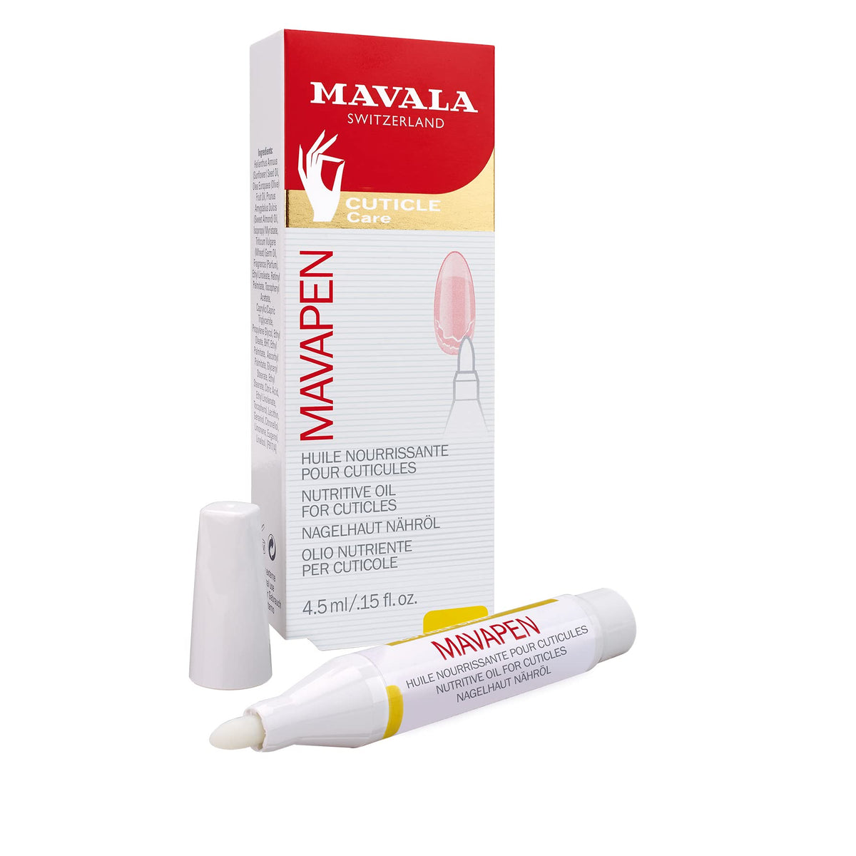 Mavala Mavapen stylo-cuticule pour une application précise et pratique.