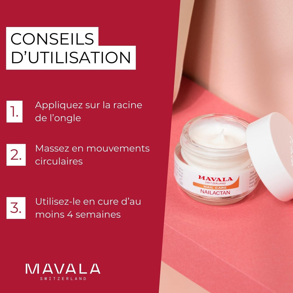 Cuticules hydratées grâce à la Nailactan et sa texture nourrissante.
