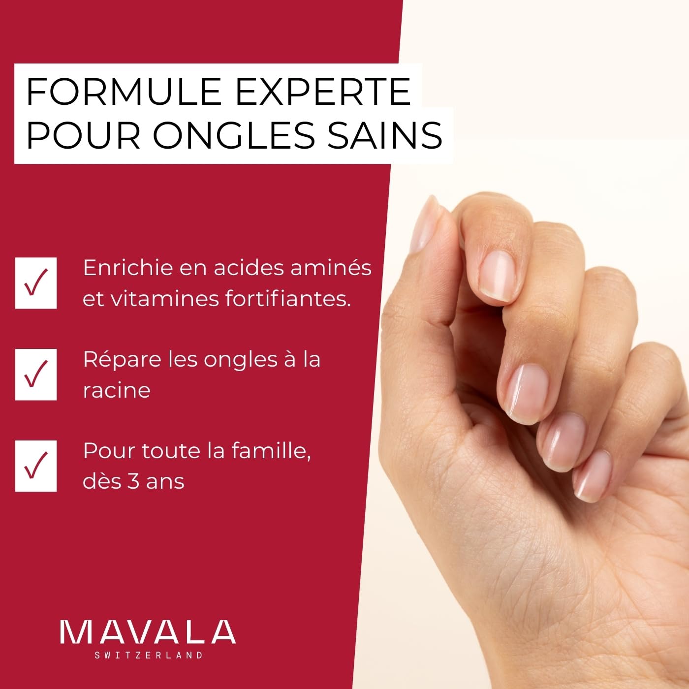 Ongles endommagés soutenus par Nailactan pour une meilleure souplesse.