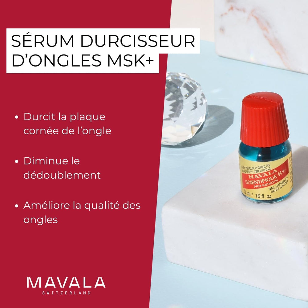Mavala Scientifique K+ : texture aqueuse et séchage rapide sur l’ongle