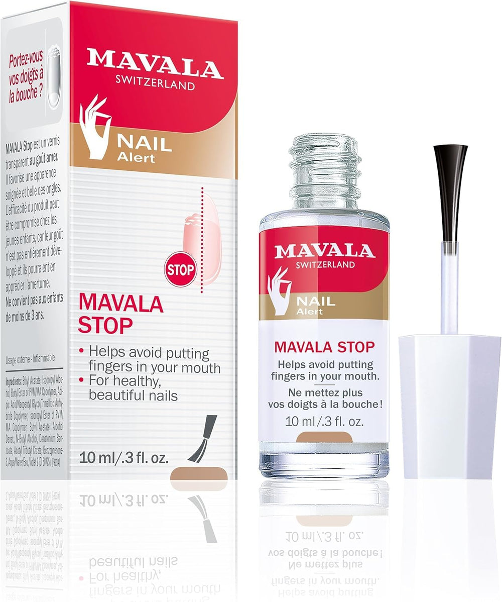 MAVALA Stop avec sa brosse d’application pour une utilisation facile.