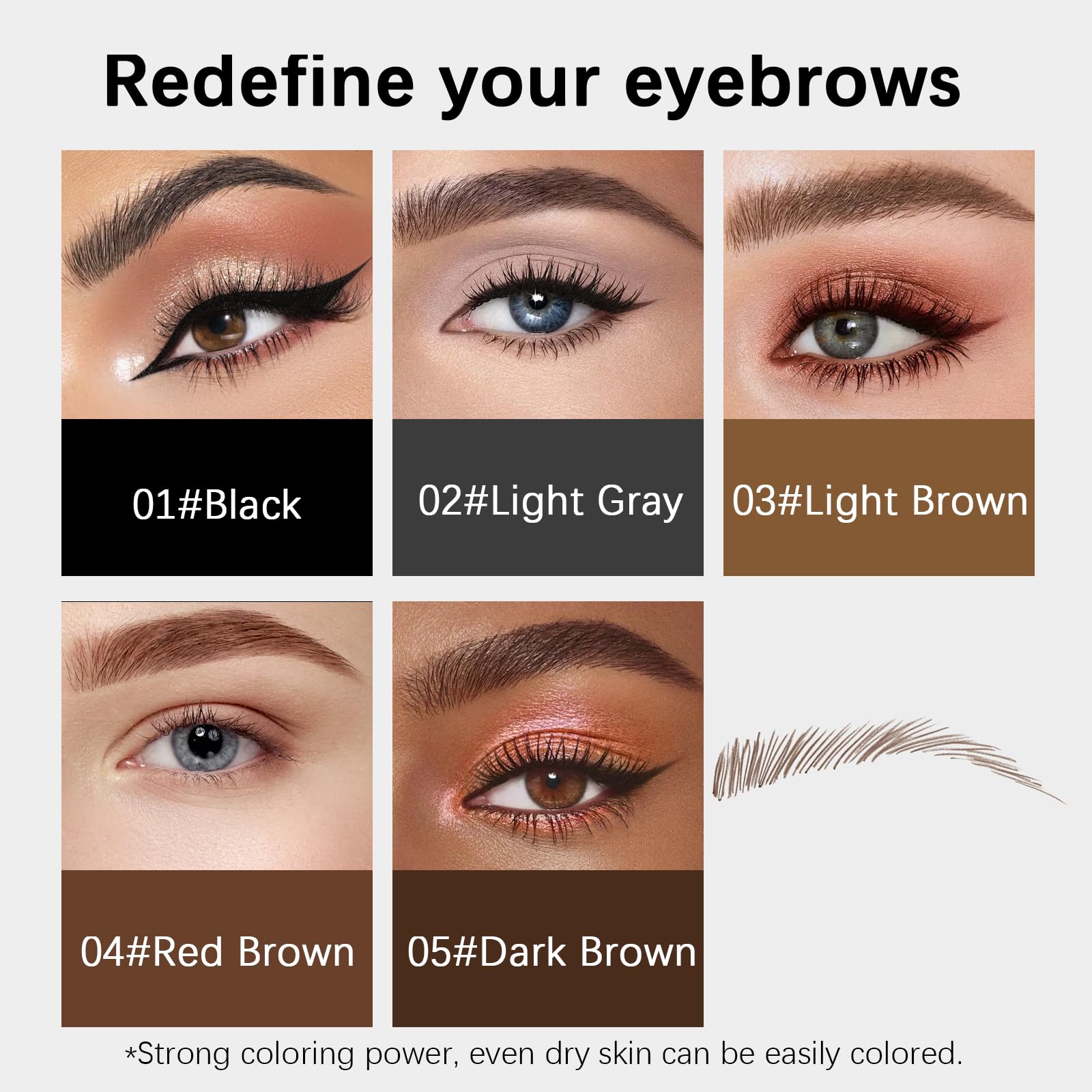 MAVENI Browcharm brosse intégrée pour estomper et obtenir un rendu homogène.
