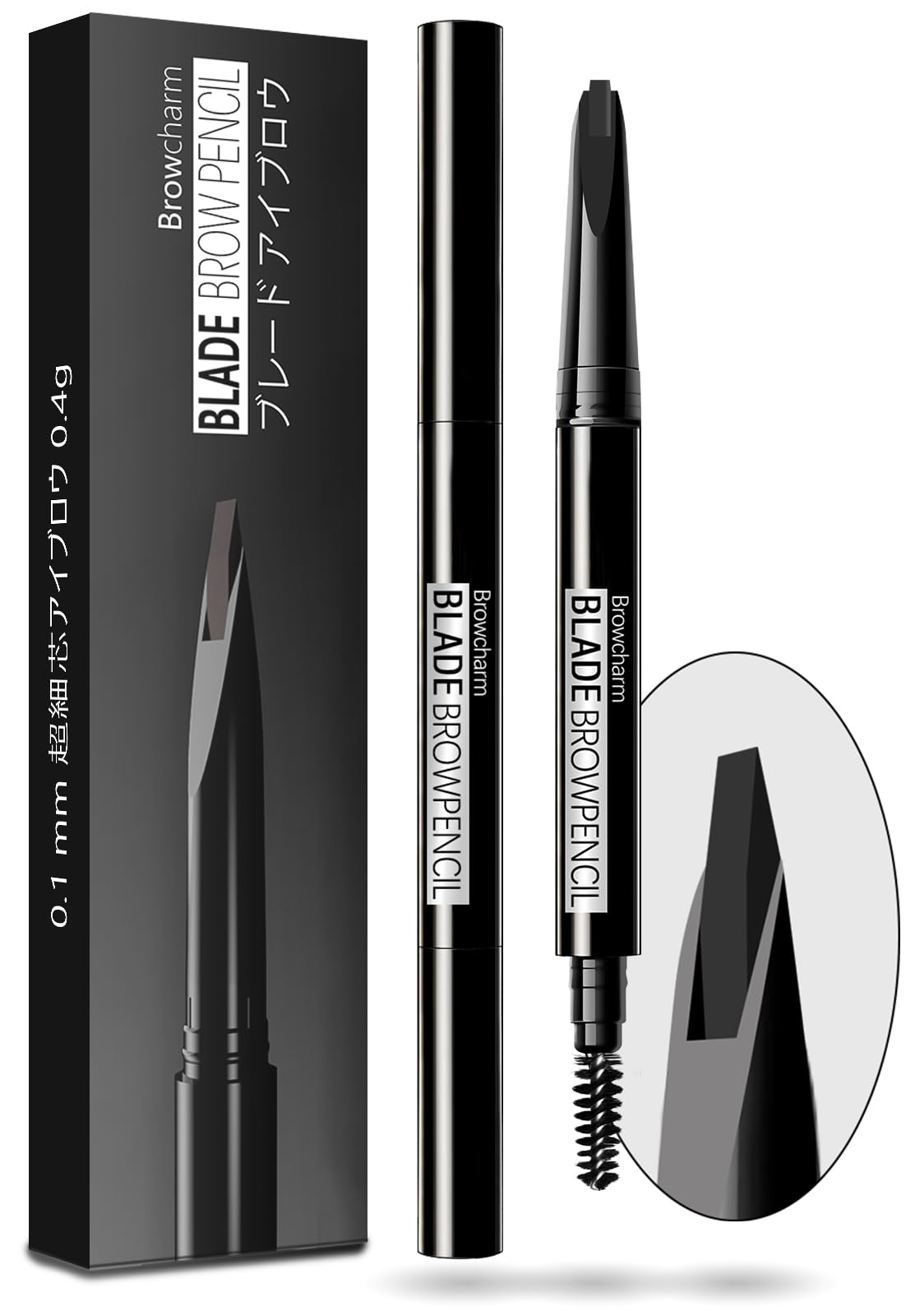 MAVENI Browcharm crayon sourcils ultra-fin 01 noir pour des traits précis.