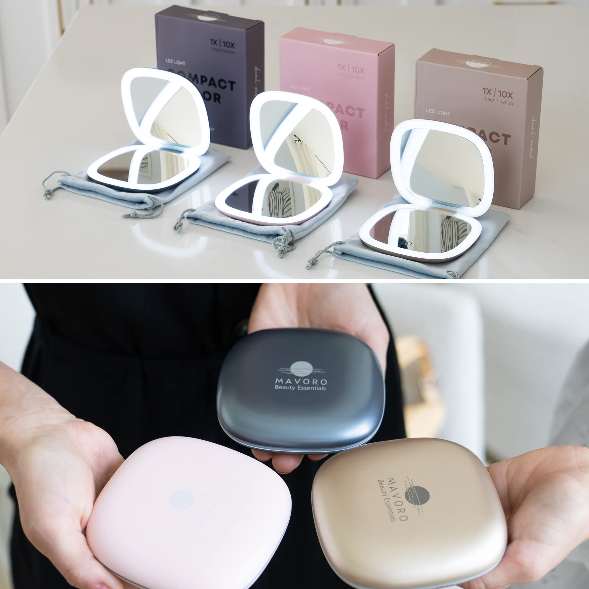 Mavoro skylight LEDs deliver natural color for true-to-life makeup.