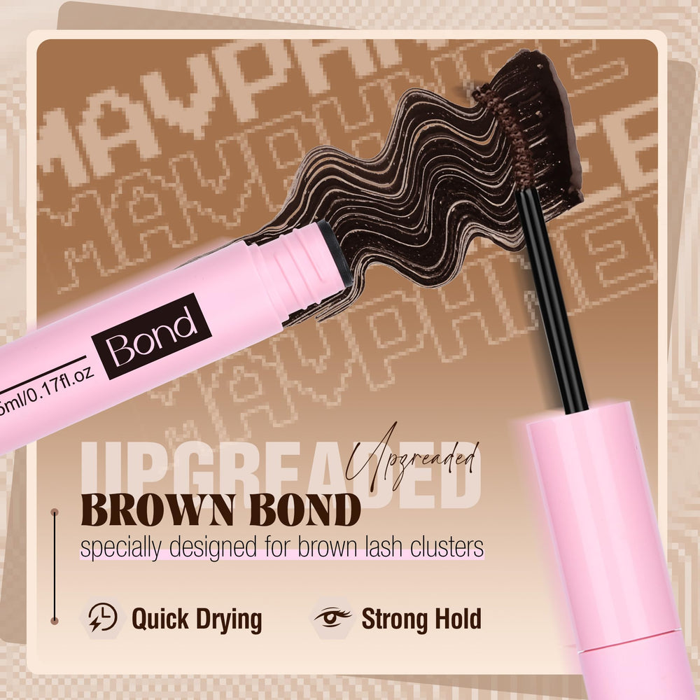 Mavphnee boîte kit lash brun rassemble tout ce qu’il faut.