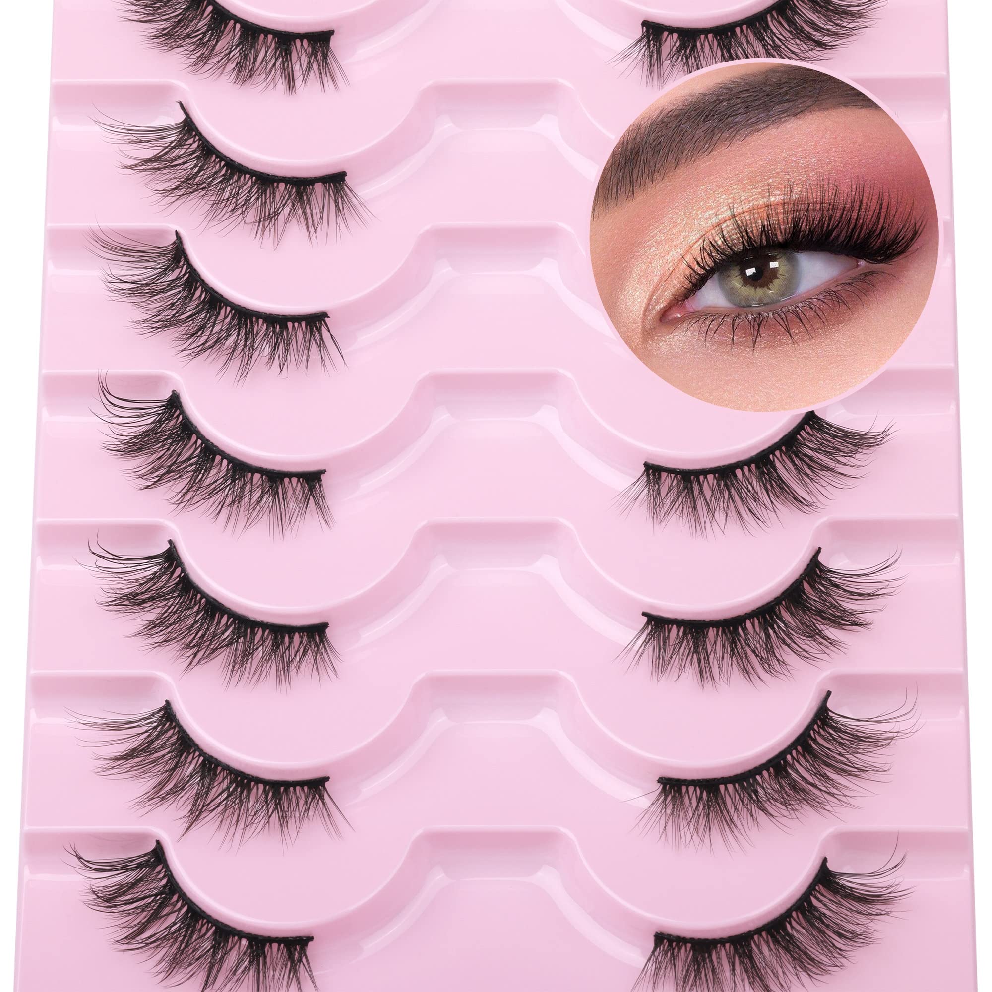 Cils 3D bouclés Mavphnee ajoutant volume et dimension.