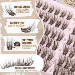 Mavphnee cils bruns effet féerique, texture aérienne pour un regard rêveur.