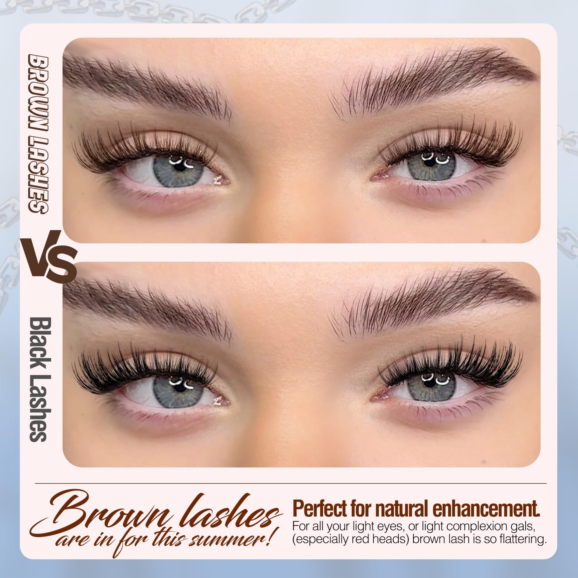 Mavphnee cils bruns naturels CC curl 8-16 mm, regard ouvert et lumineux.