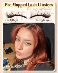 Mavphnee cils clusters marron, effet fée pour volume doux