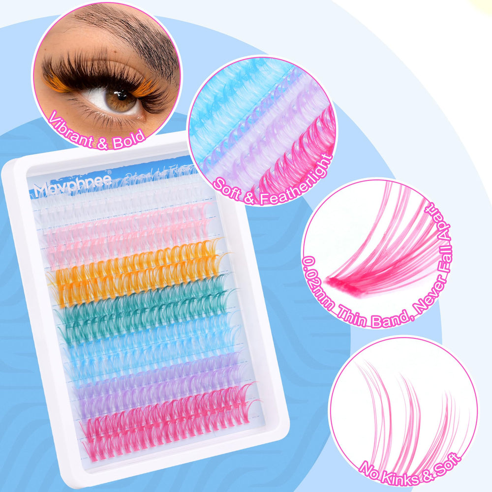 Cils colorés 18 mm longueur pour un effet dramatique